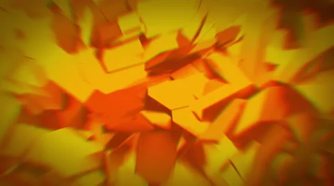 Animated orange crystals 4K Stock Footage 40341580