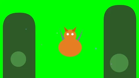Animated Orange Devil Character Jumping Between Platforms on Green Screen. 動画素材 333778531