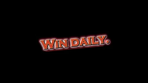 Animated orange glowing Win text appearing on a solid black background for Stock Footage 346217337