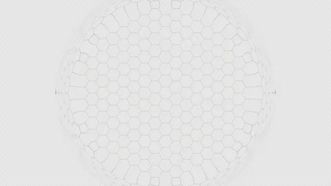 Animated Orange Hexagonal Grid Background | 4K Loop with Alpha Channel 스톡 동영상 315638580