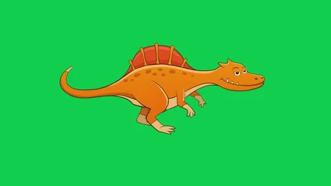 Animated orange lizard on green screen perfect for nature scenes Stock Footage 309099614
