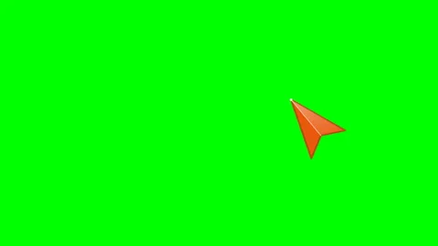 Animated Orange Pointer Arrow Green Screen Motion Overlay 動画素材 347447215