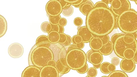 Animated oranges on a white background. Stock Footage 147351354