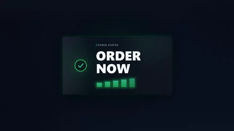 Animated order now button for online shopping Stock-Footage 347430996