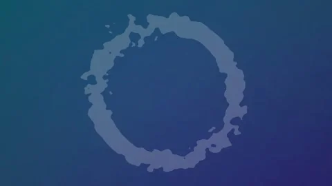 Animated organic ring shape pulsing and shifting against a gradient blue Stock Footage 346334963
