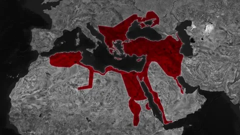 Animated Ottoman Empire Map 1700 AD Stock Footage 326055995