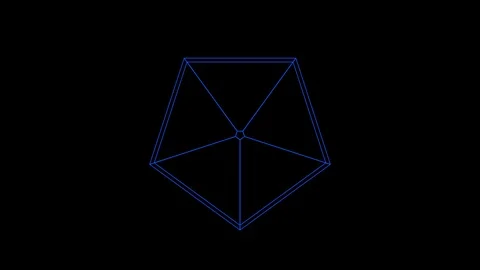 Animated outlines of pentagon shape with black background Stock-Footage 86816729