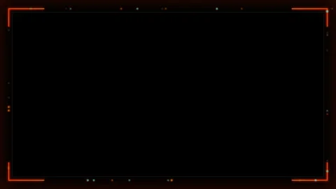 Animated overlay Black background with orange lines corners. Video stock 335734889