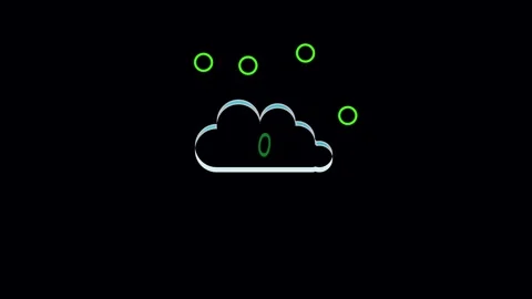 Animated oxygen cloud bubbles green neon dark background medical healthcare.. Stock Footage 321444850