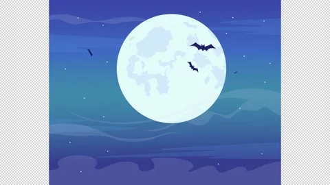 Animated pack of bats illustration Stock Footage 219318006