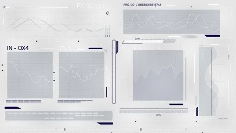Animated pack of HUD elements for high-tech interface 스톡 동영상 294670283