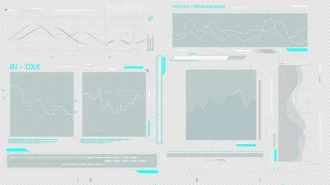 Animated pack of HUD elements for high-tech interface Stock Footage 306265992