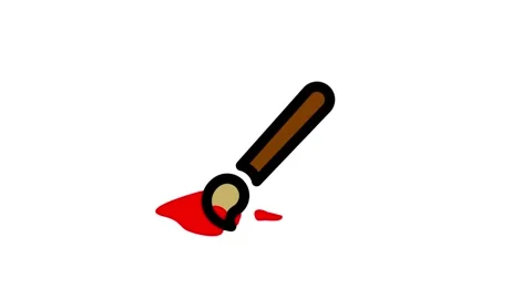 Animated paint brush Stock Footage 196942400
