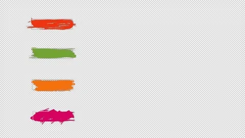 Animated paint lower thirds with alpha channel. Video stock 329435083