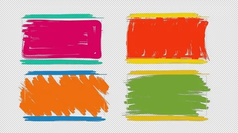 Animated paint lower thirds with alpha channel. Stock Footage 329435123