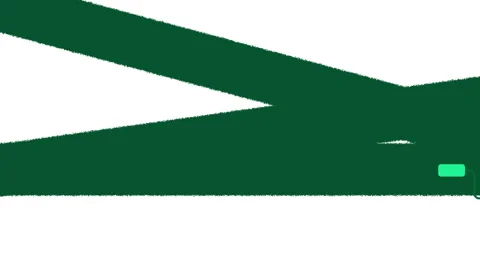 Animated paint roller creating green brush strokes Stock Footage 329042100