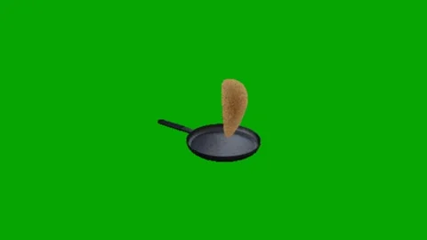 Animated pancake chroma key green screen Vidéo 340116390