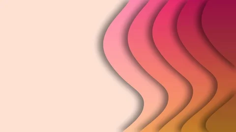 Animated paper cut abstract background Stock Footage 108556653