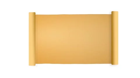 Animated paper parchment scroll unrolling and rolling up horizontally 動画素材 335608684