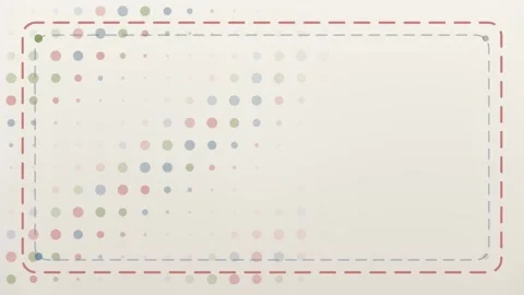 Animated Paper Texture Background with Dashed Frame and Halftone Dots Stock Footage 344832272