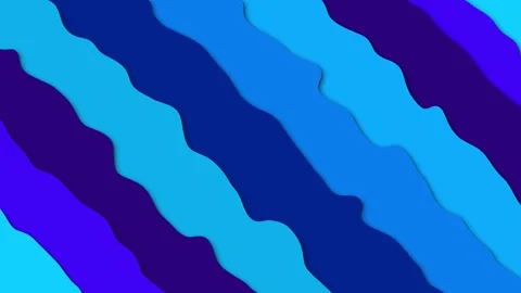 Animated papercut waves background in blue and teal colors Видео 296684285