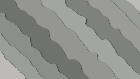 Animated papercut waves background in gray and white colors Vidéo 296684278