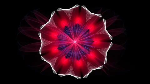 Animated Particle Flower Abstract Stock Footage 76620613