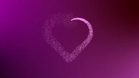 Animated Particle Heart Trail on Gradient Background Stock-Footage 318265388