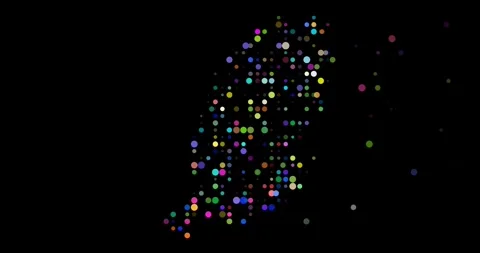 Animated Particle Visualization of Grenada Country Map Vídeo Stock 320020955