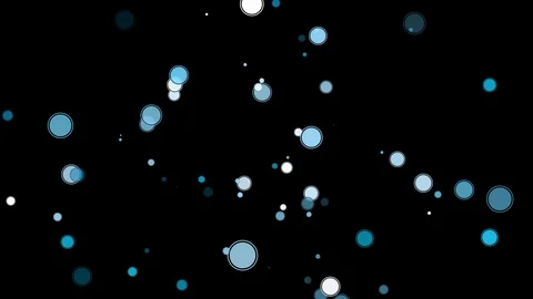 Animated particles flying in black space Stock Footage 86811303
