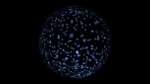 Animated particles moving in black space 스톡 동영상 86810807