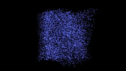  Animated particles moving in black space Stock-Footage 86814409