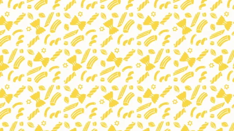 Animated pasta pattern, ideal footage for themes such as cooking food blog Stock Footage 156963833