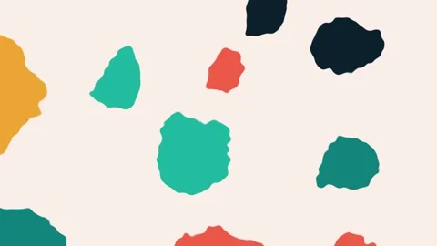 Animated pastel shape pattern loop featuring orange, green, and navy visual.. Stock Footage 340538453
