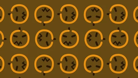 Animated pattern background of a halloween pumpkin for culinary TV broadcasts 스톡 동영상 92960954