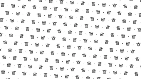 Animated Pattern Of Black Crown Symbols And Sparkles With Vortex Animation Video stock 333697898