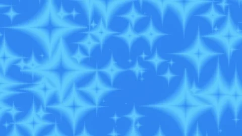 Animated pattern of blue starry space. Big stars are circularly pulsating Stock Footage 247000878