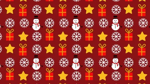 Animated pattern with Christmas icons ideal for the Christmas period Stock Footage 93285491