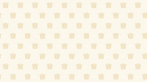 Animated Pattern Of Crown Symbols On A Light Pastel Background Stock Footage 333697883