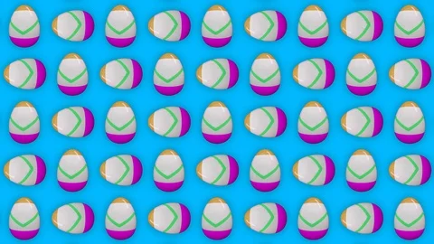 Animated pattern, Easter eggs, footage ideal for wallpapers, Easter period theme Stock Footage 103792887