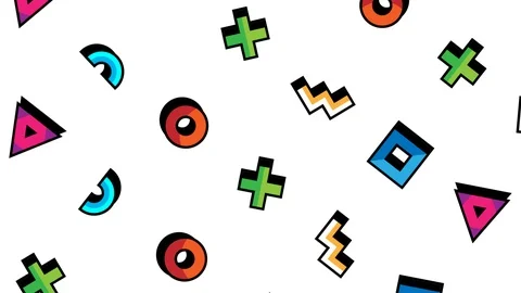 Animated pattern with geometric shape on white background. Moving background Stock Footage 105053528