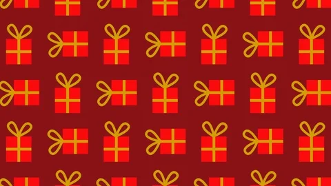 Animated pattern with gift packages ideal for the Christmas season Stock Footage 93460802