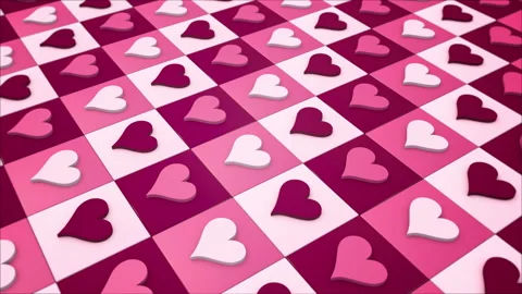 Animated pattern with hearts a on a seamless loop Stock Footage 265789872