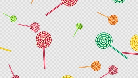 Animated pattern with lollipops Stock Footage 154668260