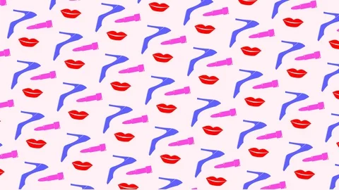 Animated pattern motion graphic, girl woman concept Vidéo 109484025