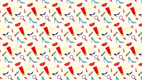 Animated pattern motion graphic, girl woman concept Vidéo 109484042