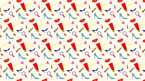 Animated pattern motion graphic, girl woman concept Vidéo 109484055
