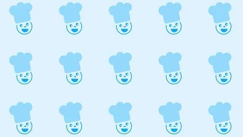 Animated pattern representing a cook icon 스톡 동영상 93563775