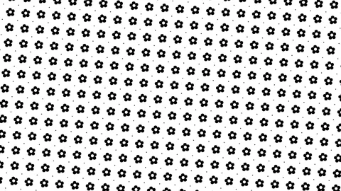 Animated Pattern Of Rotating Black Flower Symbols And Dots With Vortex Animation Stock Footage 333697872