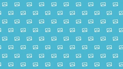 Animated Pattern Of Rotating Envelope Symbols On A Blue Background Stock Footage 333697875